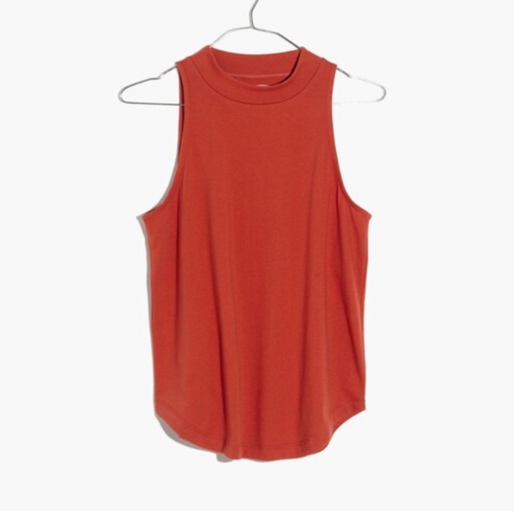 MADEWELL Mockneck Shirttail Tank Top Sleeveless XS 0 - Picture 2 of 9